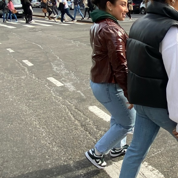 Brown faux leather jacket - Picture 6 of 6